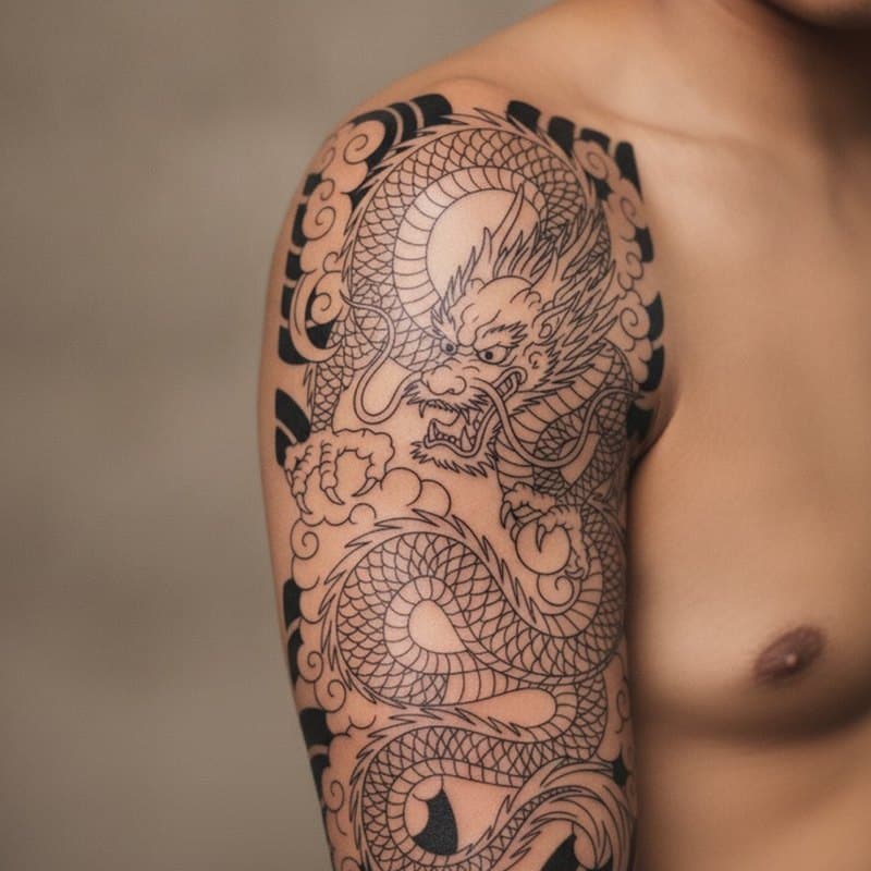 AI-generated tattoo previewed on skin