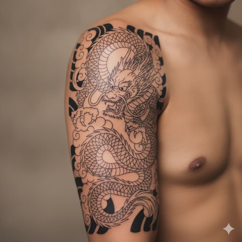 AI-generated tattoo on skin