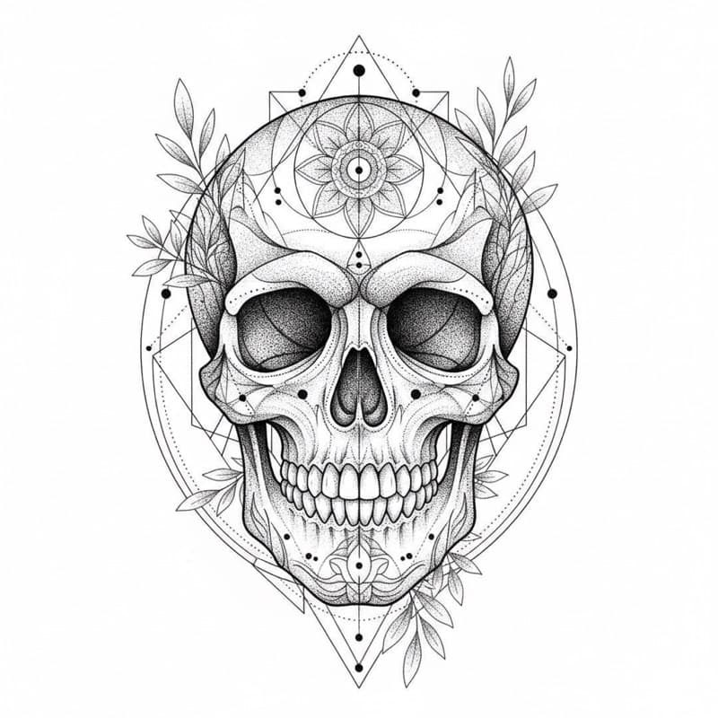 Skull tattoo direction