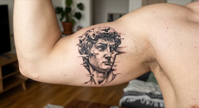 AI-generated tattoo on skin