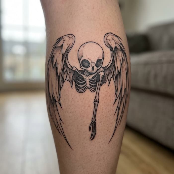 AI-generated tattoo on skin