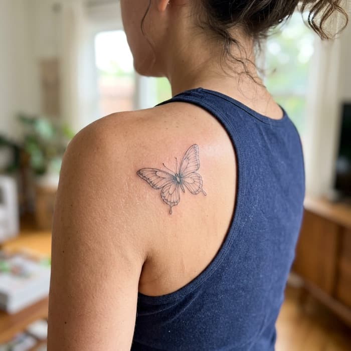 AI-generated tattoo on skin