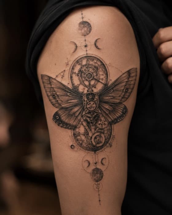 AI-generated tattoo on skin