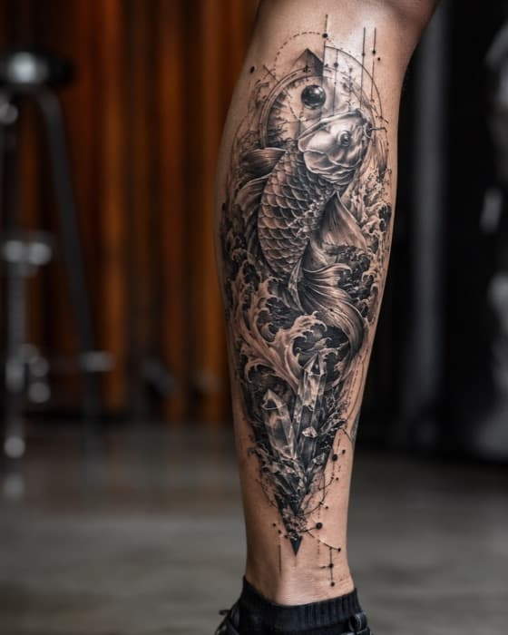 AI-generated tattoo on skin