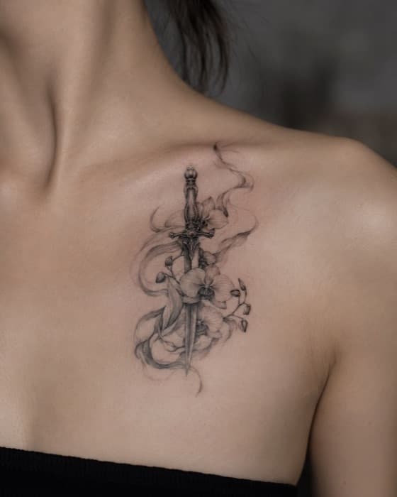 AI-generated tattoo on skin