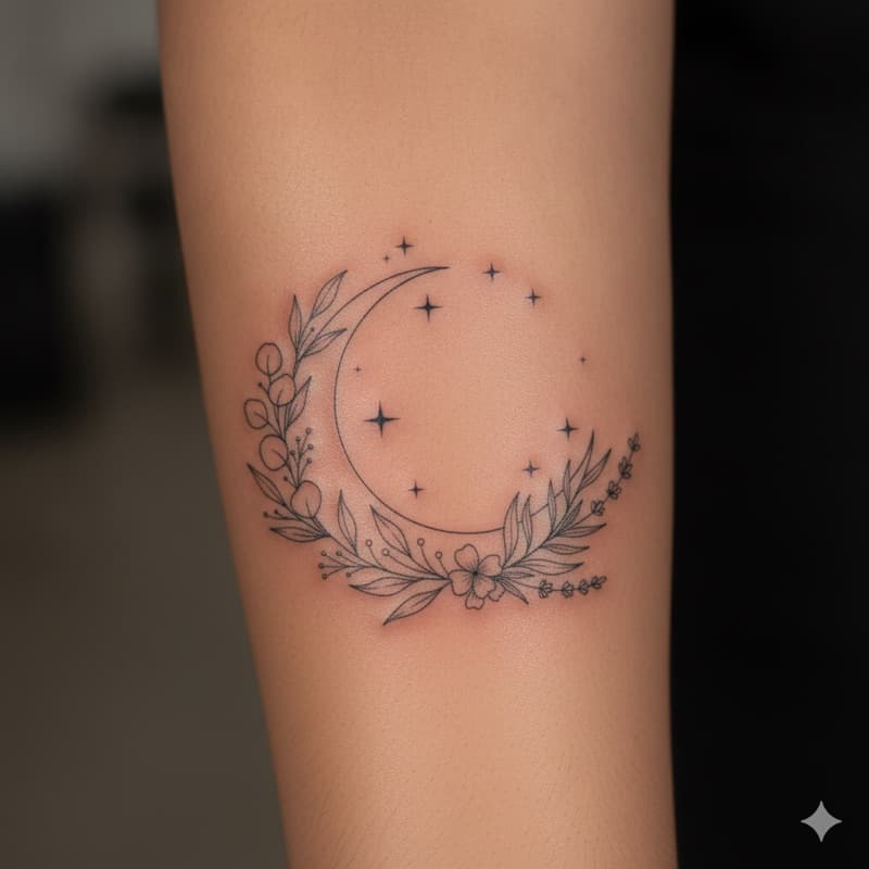 Forearm tattoo preview on skin