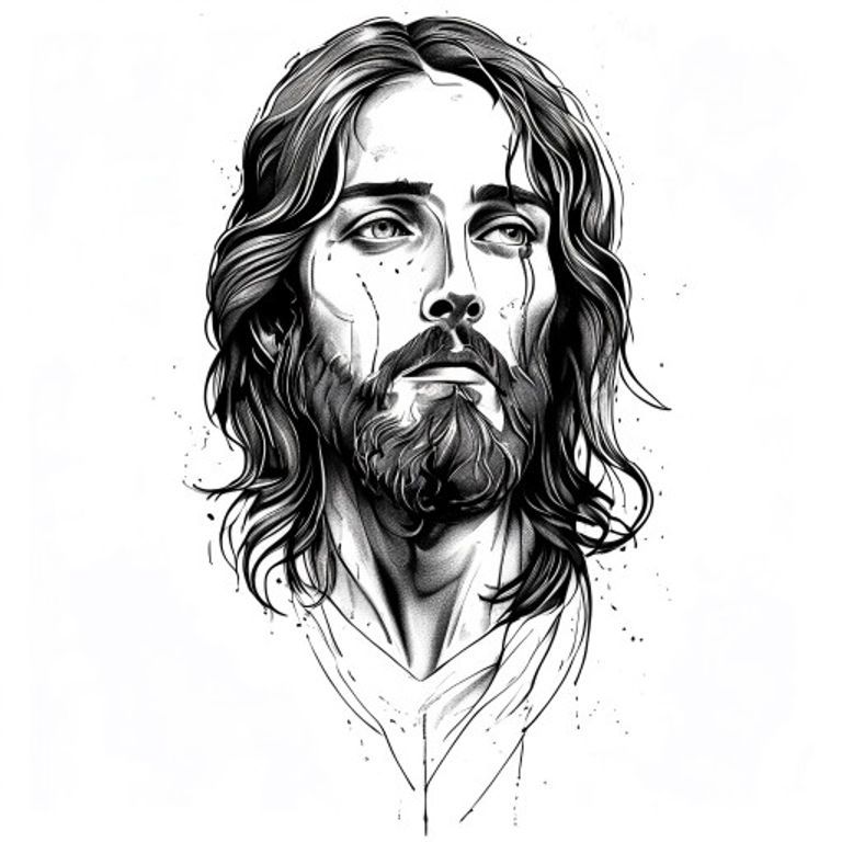 Jesus tattoo design