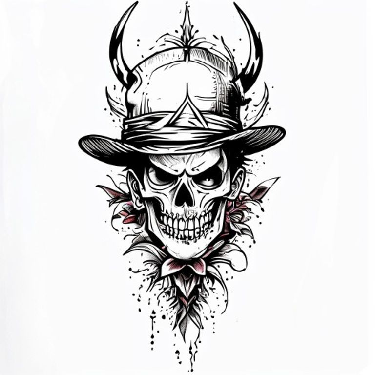 One Piece tattoo design — neo-traditional color style