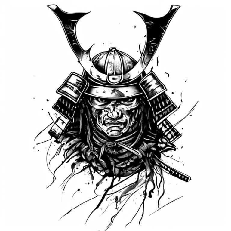 Samurai tattoo design