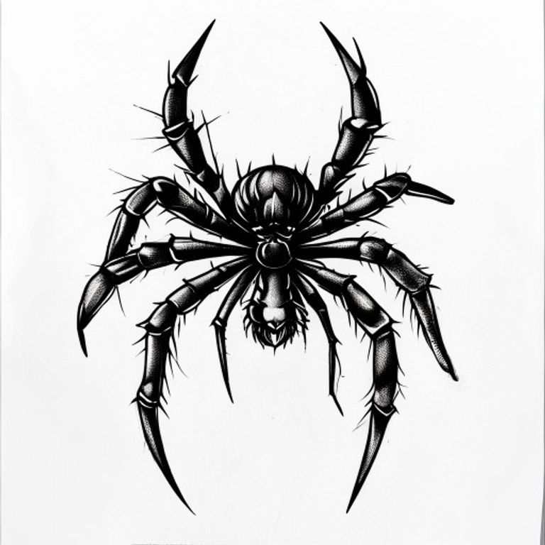 Spider tattoo design — bold blackwork style
